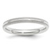 10K White Gold 3mm Width - 4mm - 14mm Size - Milgrain Half Round Comfort Fit Wedding Band