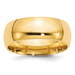 14K Yellow Gold 8mm Width - 4mm - 14mm Size - Standard Weight Comfort Fit Wedding Band