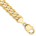 14K Yellow Gold 9.5mm Width - 8 inch - 28 inch Length - Flat Beveled Curb with Lobster Clasp Chain