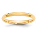 14K Yellow Gold 2.5mm Width - 4mm - 14mm Size - Knife Edge Comfort Fit Wedding Band