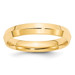 14K Yellow Gold 4mm Width - 4mm - 14mm Size - Knife Edge Comfort Fit Wedding Band