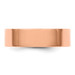 14K Rose Gold 6mm Width - 4mm - 14mm Size - Lightweight Flat Wedding Band