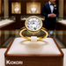 Roy Rose Jewelry 14K Yellow Gold 2 Carat Round Diamond Solitaire Bezel Set Engagement Ring - Modern Minimalist Bridal Setting - Secure Bezel Design With Ring Size 4 - 10