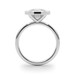 Roy Rose Jewelry 18K White Gold 3 Carat Round Diamond Solitaire Bezel Set Engagement Ring - Modern Minimalist Bridal Setting - Secure Bezel Design With Ring Size 4 - 10
