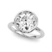 Roy Rose Jewelry 18K White Gold 3 Carat Round Diamond Solitaire Bezel Set Engagement Ring - Modern Minimalist Bridal Setting - Secure Bezel Design With Ring Size 4 - 10