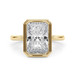 Roy Rose Jewelry 14K Yellow Gold 2 Carat Radiant Diamond Solitaire Bezel Set Engagement Ring - Modern Minimalist Bridal Setting - Secure Bezel Design With Ring Size 4 - 10
