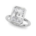 Roy Rose Jewelry 950 Platinum 2 Carat Radiant Cut Diamond Solitaire Bezel Set Engagement Ring - Modern Minimalist Bridal Setting - Secure Bezel Design With Ring Size 4 - 10