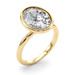 Roy Rose Jewelry 14K Yellow Gold 2 Carat Oval Diamond Solitaire Bezel Set Engagement Ring - Modern Minimalist Bridal Setting - Secure Bezel Design With Ring Size 4 - 10