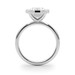 Roy Rose Jewelry 14K White Gold 3 Carat Oval Diamond Solitaire Bezel Set Engagement Ring - Modern Minimalist Bridal Setting - Secure Bezel Design With Ring Size 4 - 10