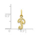 10K Yellow Gold Initial Letter P Charm Pendant - (A81-698)