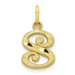 10K Yellow Gold Initial Letter S Charm Pendant - (A81-708)