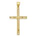 10K Yellow Gold & Rhodium Diamond-Cut Crucifix Pendant - (A81-717)