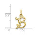 10K Yellow Gold Initial Letter B Charm Pendant - (A81-718)