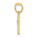 10K Yellow Gold & Rhodium Tiny Diamond-cut Cross Pendant - (A81-727)