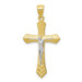 10K Yellow Gold & Rhodium Passion Crucifix Pendant - (A81-728)