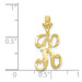 10K Yellow Gold Initial Letter K Charm Pendant - (A81-729)