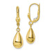 10k Yellow Gold Polished Fancy Dangle Leverback Earrings - (B36-174) 10k Yellow Gold Polished Fancy Dangle Leverback Earrings - (B36-174)