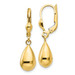 10k Yellow Gold Polished Fancy Dangle Leverback Earrings - (B36-174) 10k Yellow Gold Polished Fancy Dangle Leverback Earrings - (B36-174)