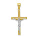 10K Yellow Gold & Rhodium Crucifix Pendant - (A81-748) 10K Yellow Gold & Rhodium Crucifix Pendant - (A81-748)