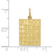 10K Yellow Gold Solid Bingo Card Charm - (A81-750)