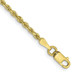 10K Yellow Gold 2mm Diamond-cut Quadruple Rope Chain Anklet - length: 10'' inches - (C63-847) 10K Yellow Gold 2mm Diamond-cut Quadruple Rope Chain Anklet - length: 10'' inches - (C63-847)