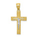 10K Yellow Gold & Rhodium Crucifix Pendant - (A81-759) 10K Yellow Gold & Rhodium Crucifix Pendant - (A81-759)