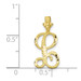 10K Yellow Gold Initial Letter L Charm Pendant - (A81-760)
