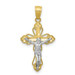 10K Yellow Gold & Rhodium Filigree Crucifix Pendant - (A81-769) 10K Yellow Gold & Rhodium Filigree Crucifix Pendant - (A81-769)