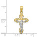 10K Yellow Gold & Rhodium Filigree Crucifix Pendant - (A81-769) 10K Yellow Gold & Rhodium Filigree Crucifix Pendant - (A81-769)