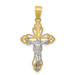 10K Yellow Gold & Rhodium Filigree Crucifix Pendant - (A81-769) 10K Yellow Gold & Rhodium Filigree Crucifix Pendant - (A81-769)