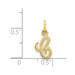 10K Yellow Gold Letter Initial C Charm - (A81-786)
