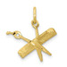 10K Yellow Gold Comb & Scissors Charm - (A81-796)