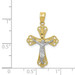 10K Yellow Gold & Rhodium Filigree Crucifix Pendant - (A81-800)