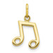 10K Yellow Gold Musical Note Charm - (A81-815) 10K Yellow Gold Musical Note Charm - (A81-815)