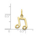10K Yellow Gold Musical Note Charm - (A81-815) 10K Yellow Gold Musical Note Charm - (A81-815)