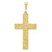 10K Yellow Gold Polished Nugget Cross Pendant - (A81-832)