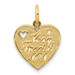 10K Yellow Gold Very Special MOM Heart Charm - (A81-840) 10K Yellow Gold Very Special MOM Heart Charm - (A81-840)