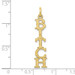 10K Yellow Gold 5-Lettered Talking Charm - (A81-864) 10K Yellow Gold 5-Lettered Talking Charm - (A81-864)