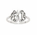 10K White Gold Script Monogram Ring - Custom Made with Three Initials - Size 5 - (C34-908) 10K White Gold Script Monogram Ring - Custom Made with Three Initials - Size 5 - (C34-908)