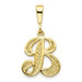 10K Yellow Gold Script Initial Letter B Charm - (A81-908)