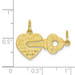10K Yellow Gold Heart And Key Charm - (A81-918)
