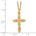 10k Tri-Color Gold Black Hills Gold Cross Necklace - length: 18 inches - (B22-129)