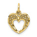 10K Yellow Gold Heart Charm - (A81-942)