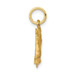 10K Yellow Gold Solid Satin Horsehead with Reins Charm - (A81-954)