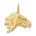 10K Yellow Gold Solid Diamond-cut Eagle Head Charm - (A81-968)