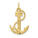 10K Yellow Gold Anchor Charm - (A81-989) 10K Yellow Gold Anchor Charm - (A81-989)