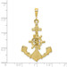 10K Yellow Gold Large Anchor Charm - (A82-109)