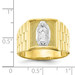 10K Yellow Gold & Rhodium Men's Our Lady of Guadalupe Ring - Size 10 - (B31-390)