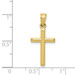 10K Yellow Gold Polished Hollow Cross Pendant - (A82-163)
