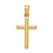 10K Yellow Gold Polished Hollow Cross Pendant - (A82-163)